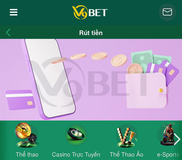 Rút tiền V9bet